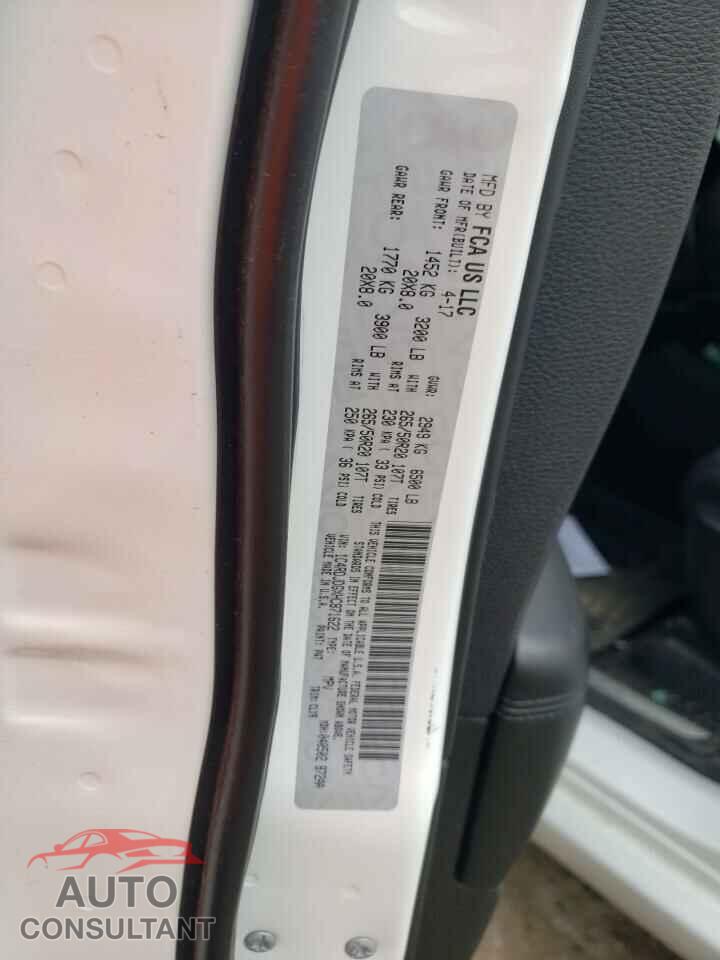 DODGE DURANGO 2017 - 1C4RDJDGXHC871622