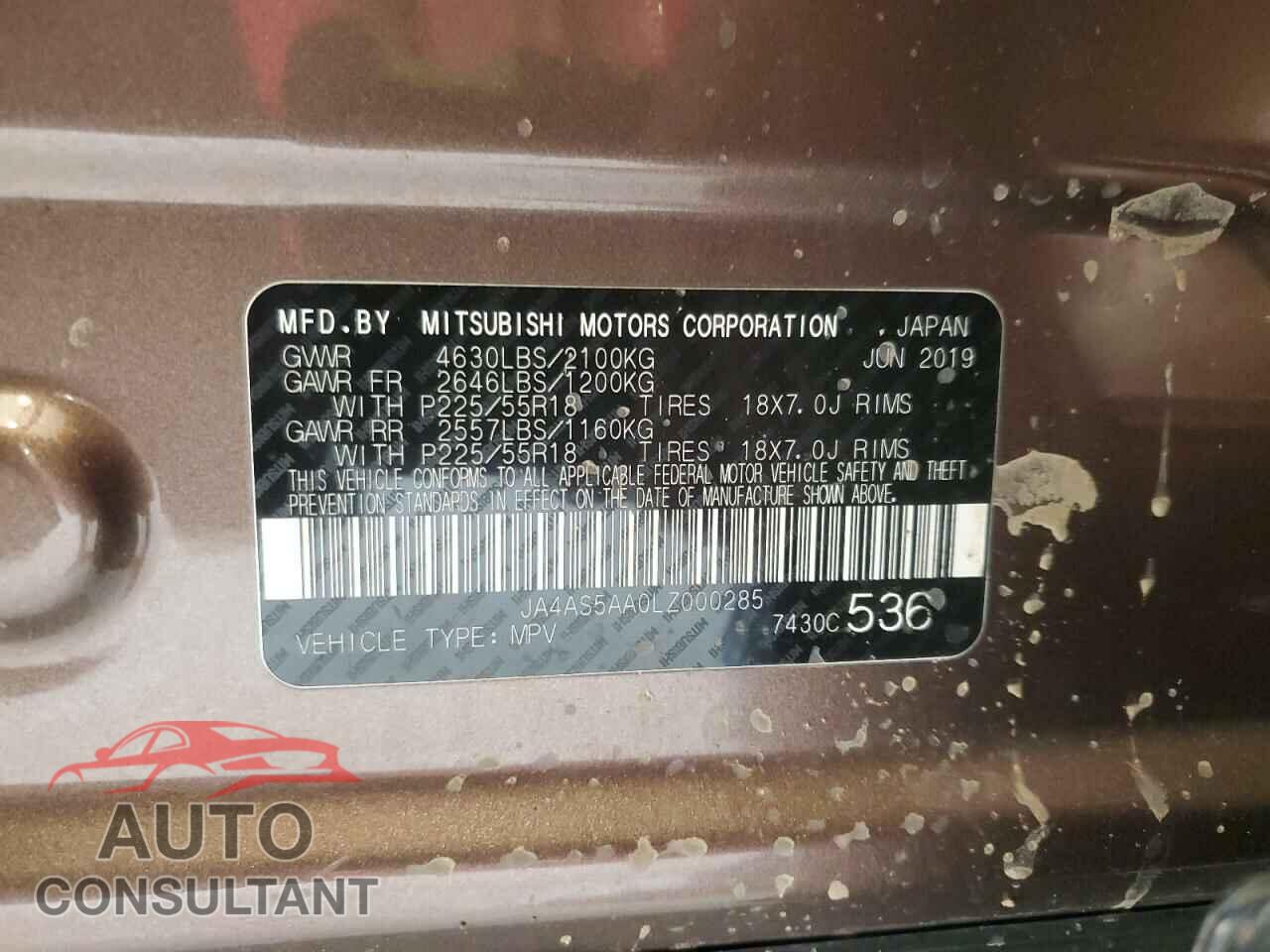 MITSUBISHI ECLIPSE 2020 - JA4AS5AA0LZ000285