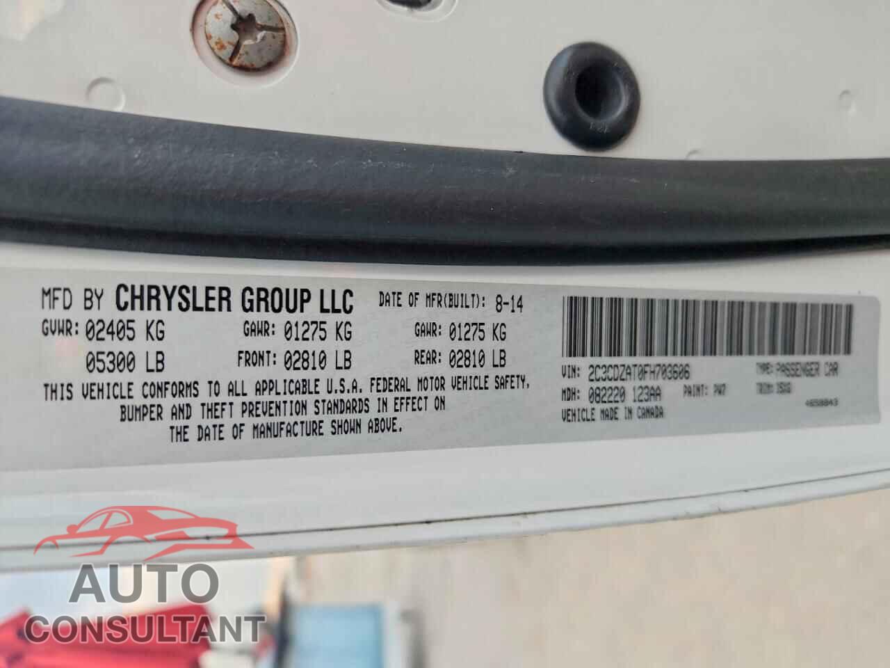 DODGE CHALLENGER 2015 - 2C3CDZAT0FH703606