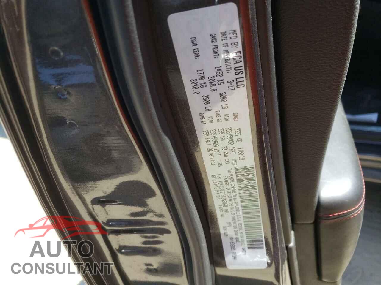 DODGE DURANGO 2017 - 1C4SDHCT1HC869928