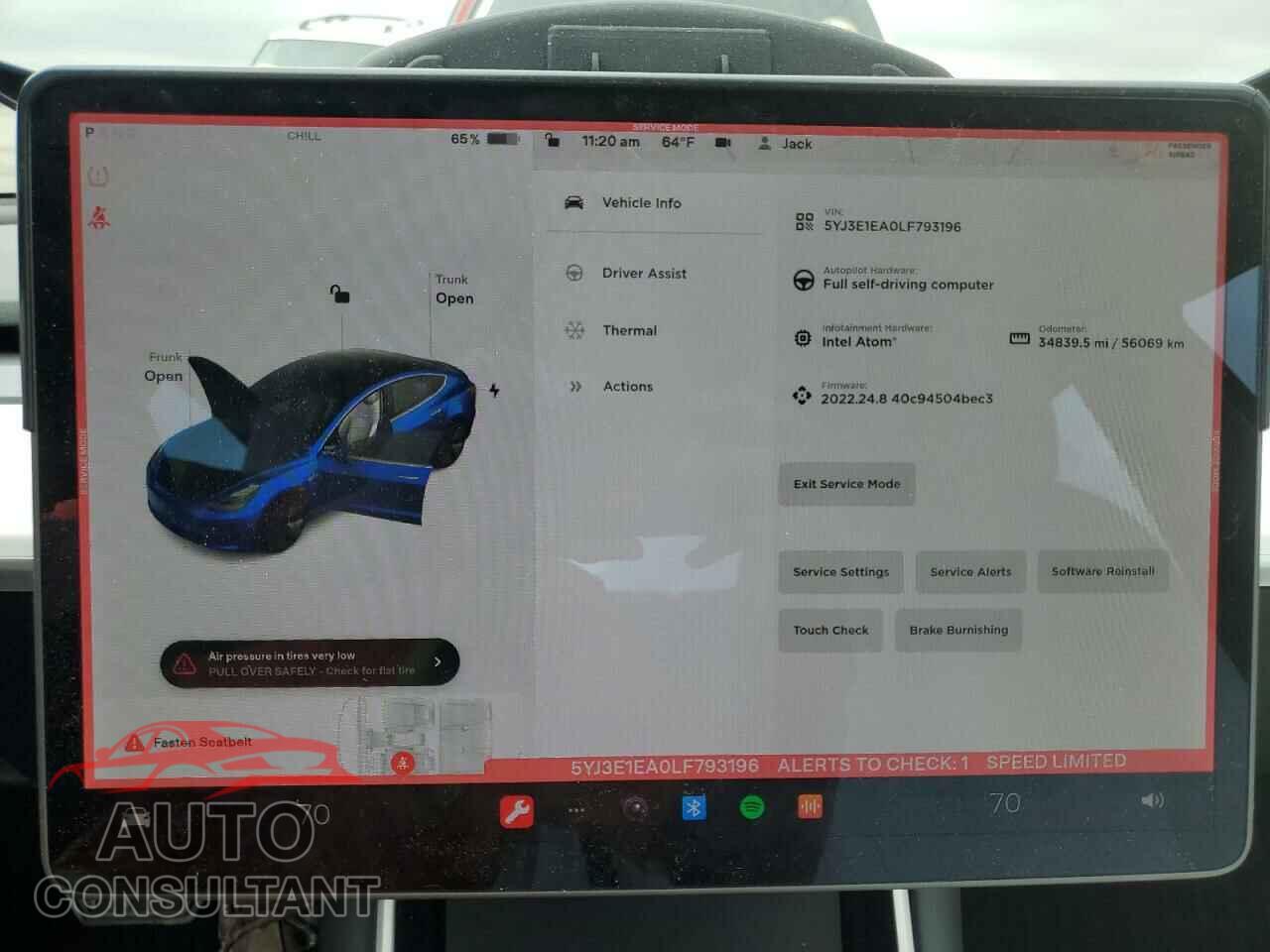 TESLA MODEL 3 2020 - 5YJ3E1EA0LF793196