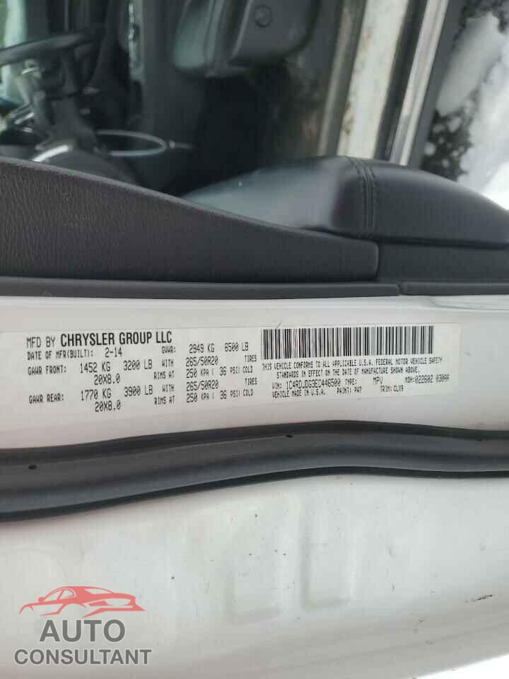 DODGE DURANGO 2014 - 1C4RDJDG3EC446500