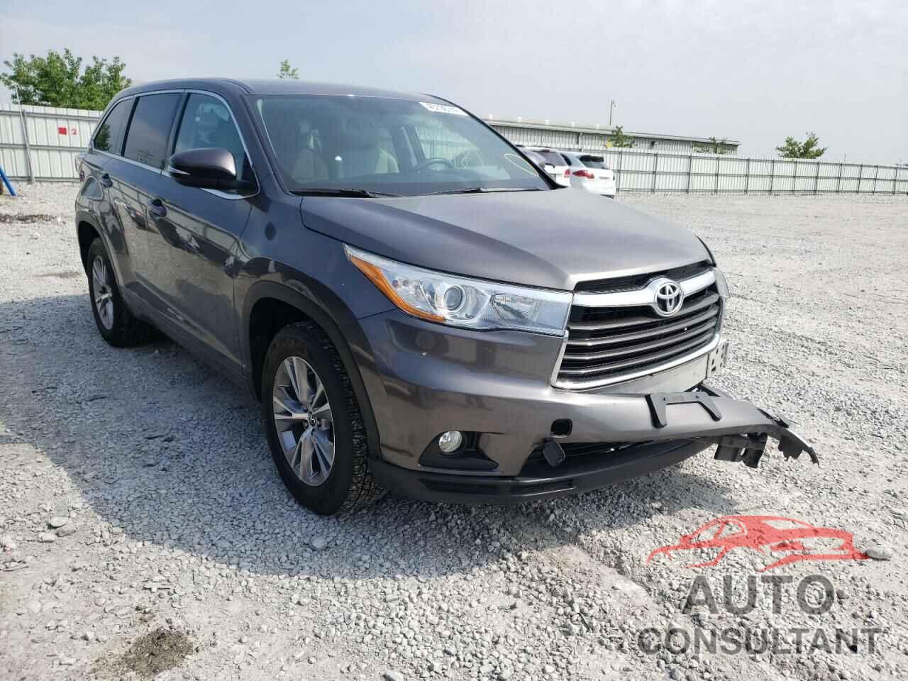 TOYOTA HIGHLANDER 2016 - 5TDZKRFH7GS180913