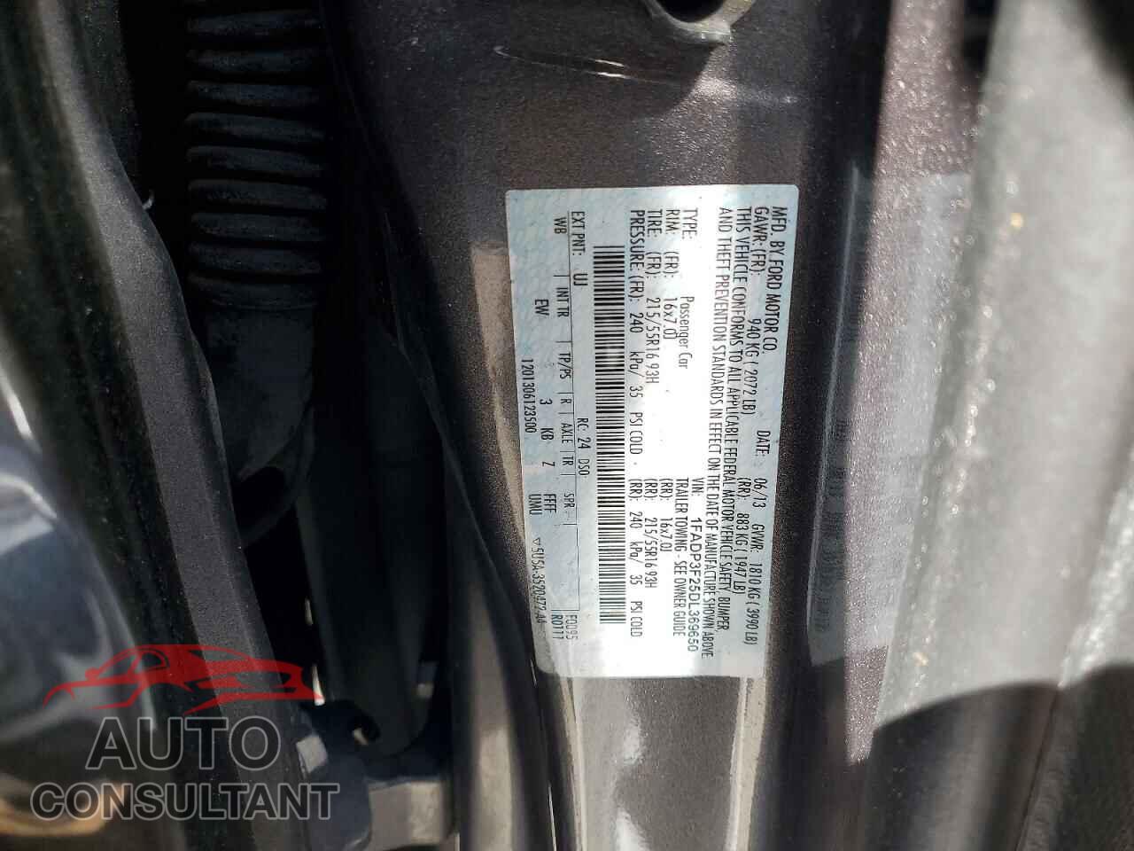 FORD FOCUS 2013 - 1FADP3F25DL369650