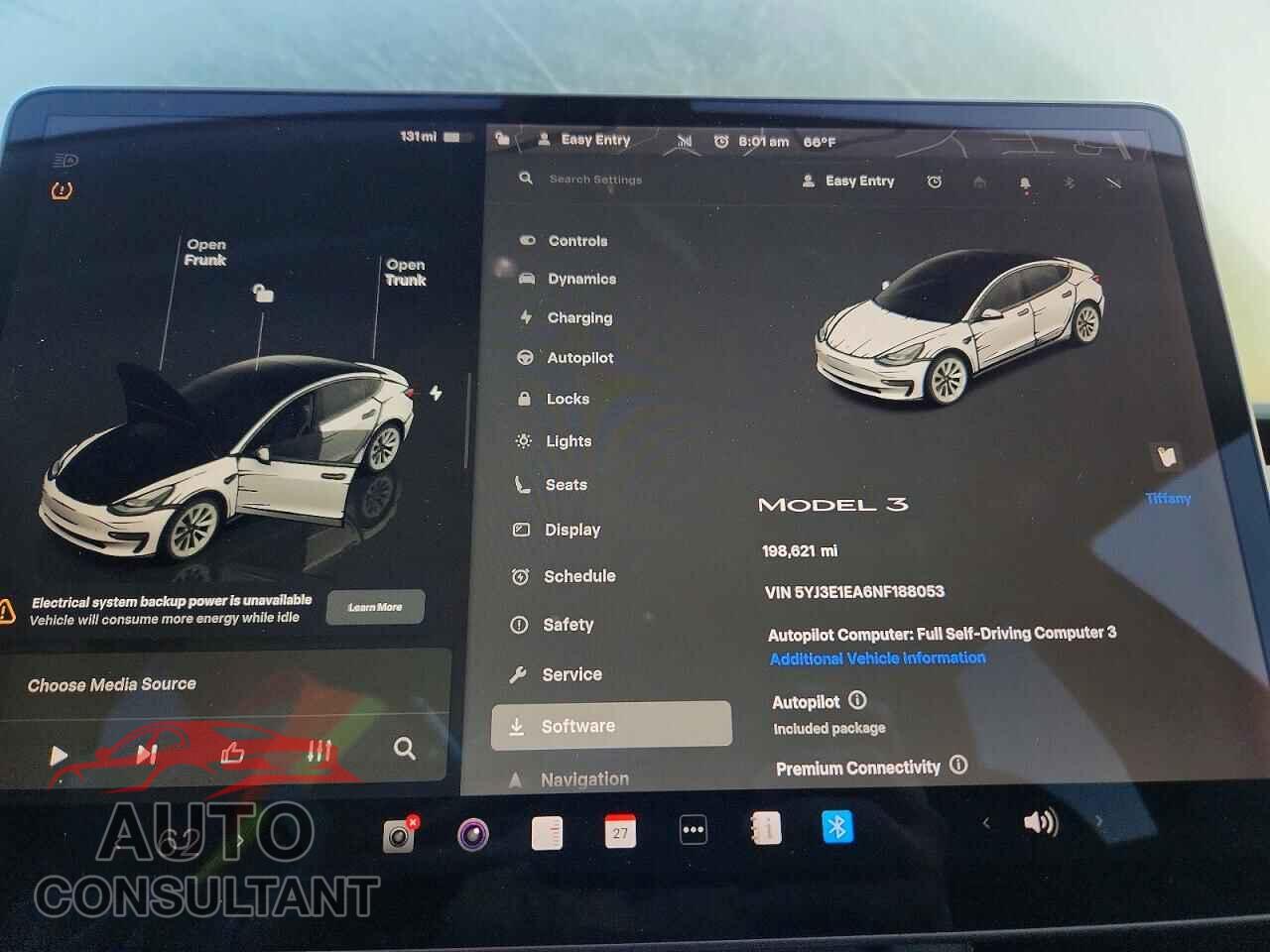 TESLA MODEL 3 2022 - 5YJ3E1EA6NF188053