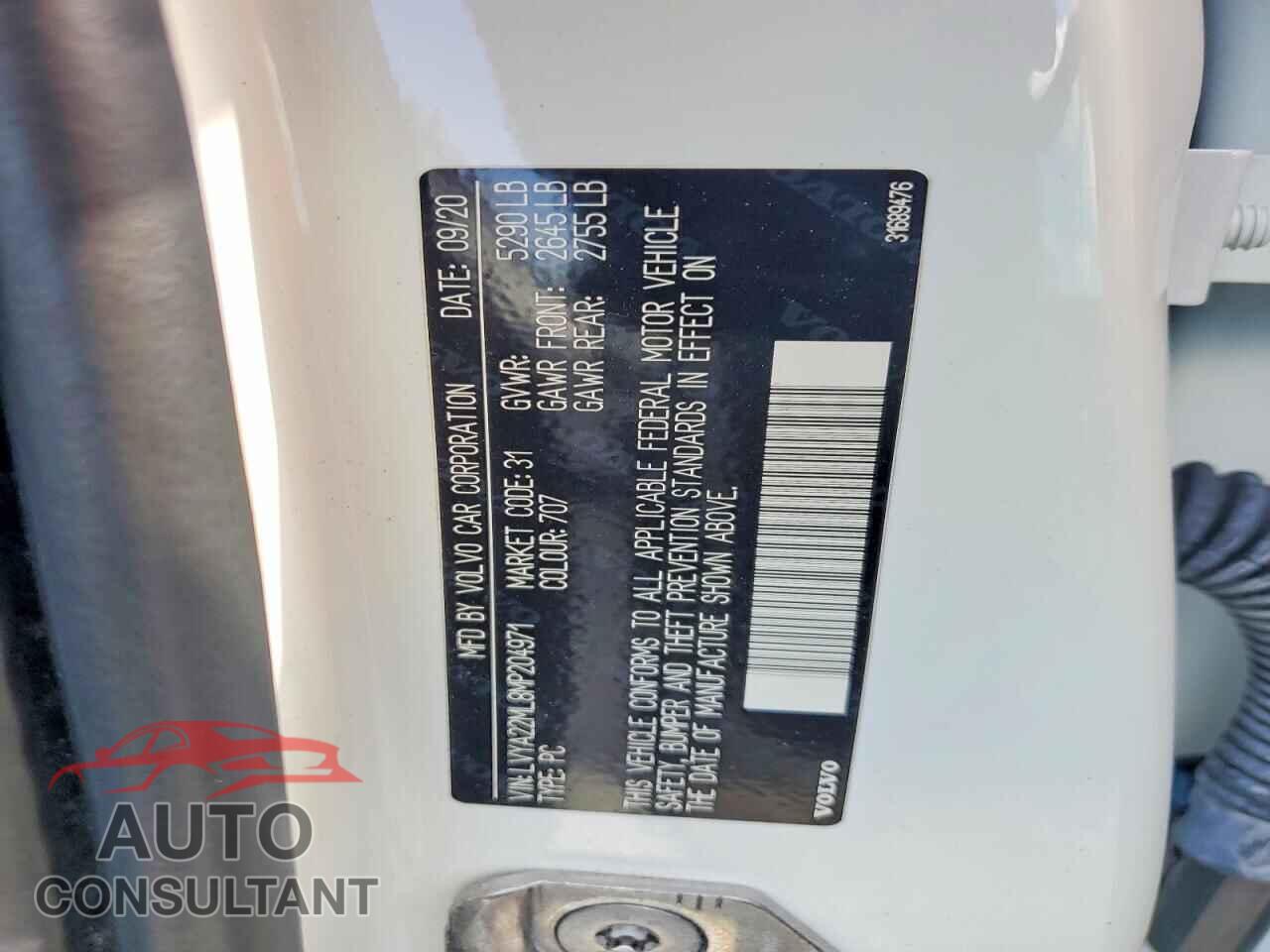 VOLVO S90 2021 - LVYA22ML8MP204971