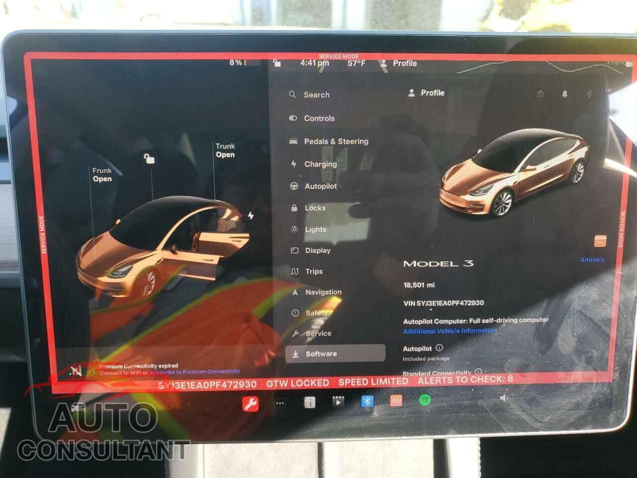 TESLA MODEL 3 2023 - 5YJ3E1EA0PF472930