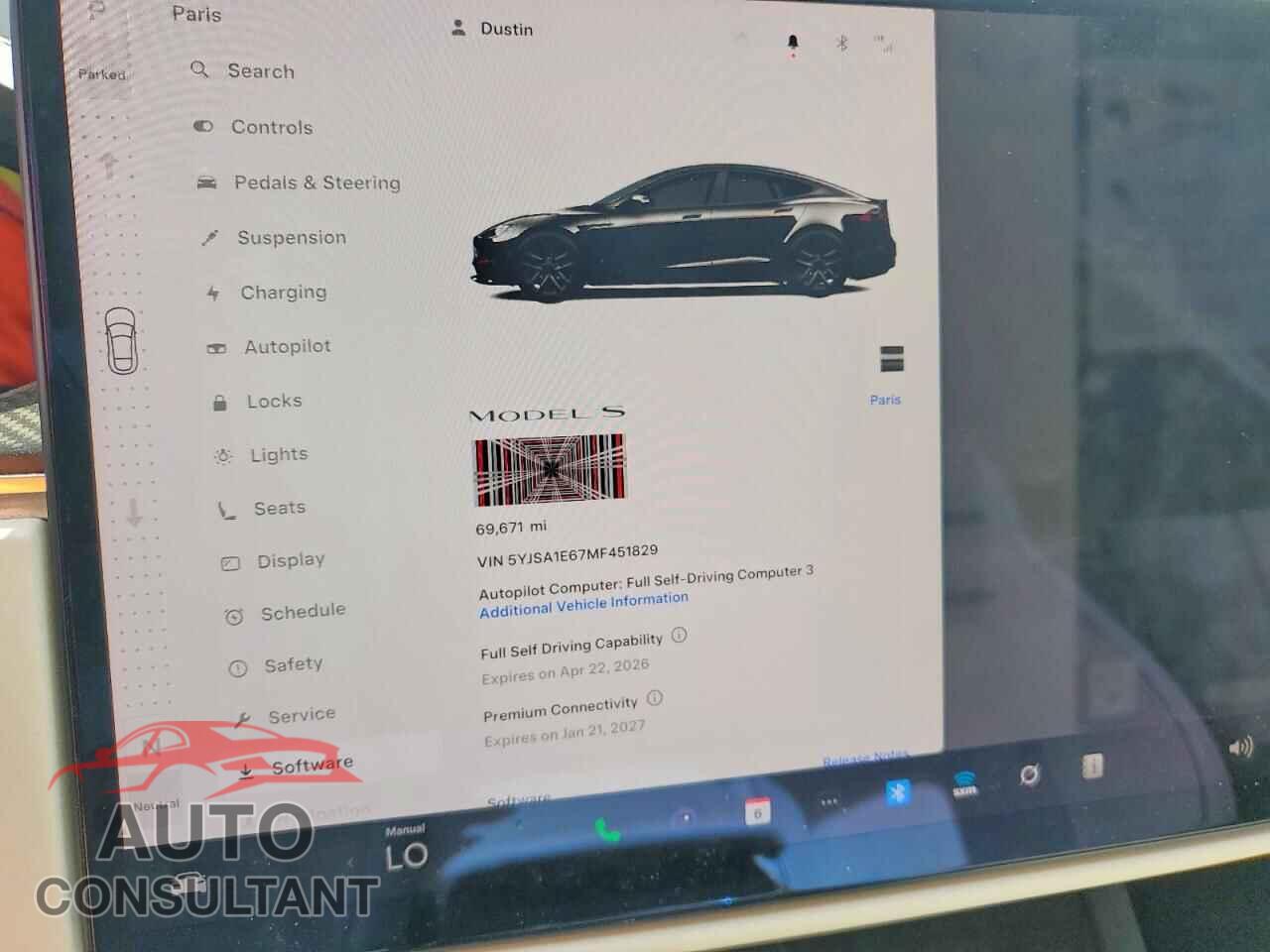TESLA MODEL S 2021 - 5YJSA1E67MF451829