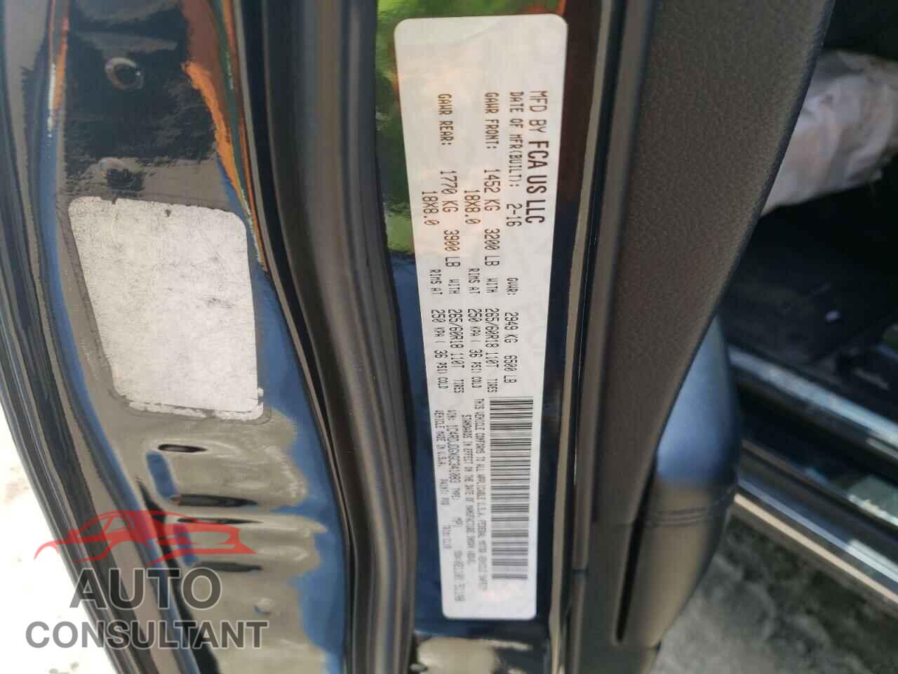 DODGE DURANGO 2016 - 1C4RDJDGXGC341083