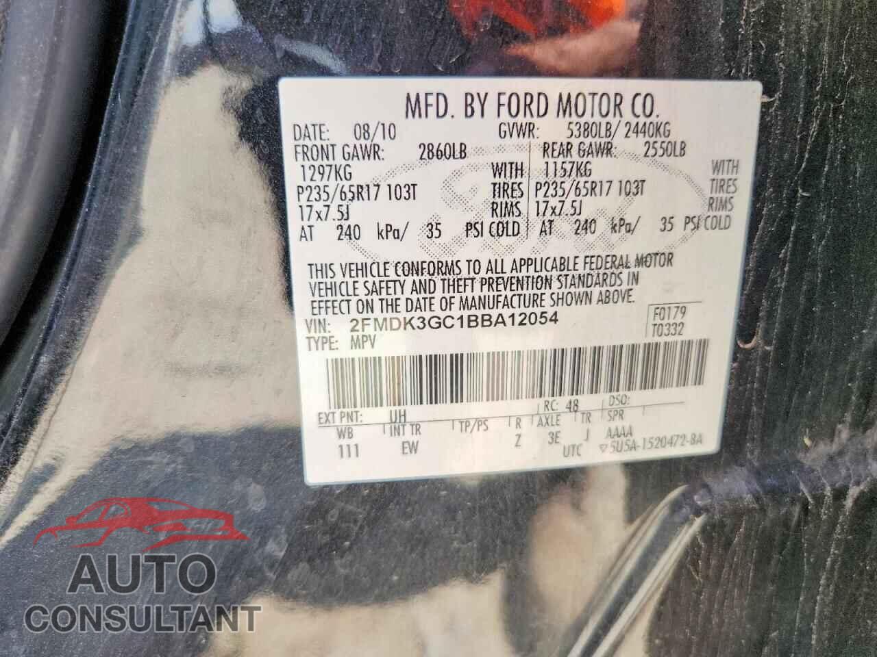 FORD EDGE 2011 - 2FMDK3GC1BBA12054