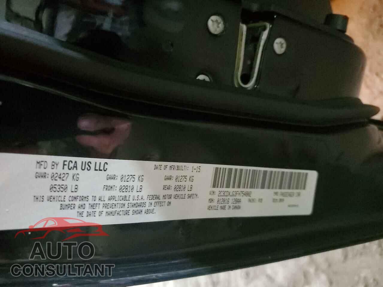 DODGE CHARGER 2015 - 2C3CDXJG3FH754802