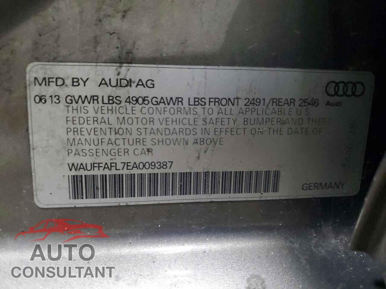 AUDI A4 2014 - WAUFFAFL7EA009387