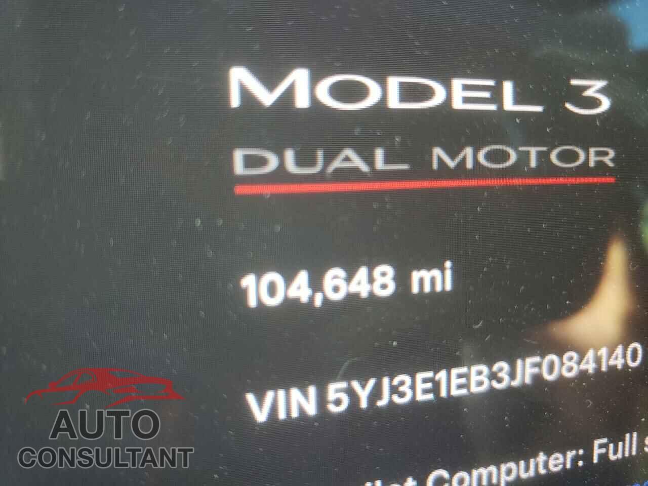TESLA MODEL 3 2018 - 5YJ3E1EB3JF084140