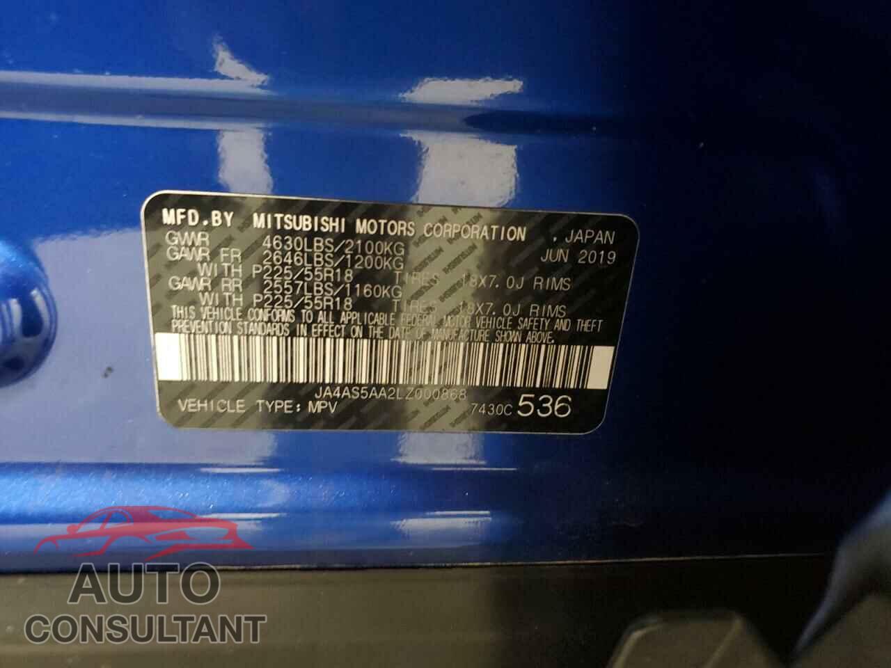 MITSUBISHI ECLIPSE 2020 - JA4AS5AA2LZ000868