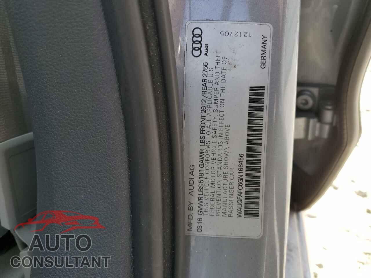 AUDI A6 2016 - WAUGFAFC6GN166456