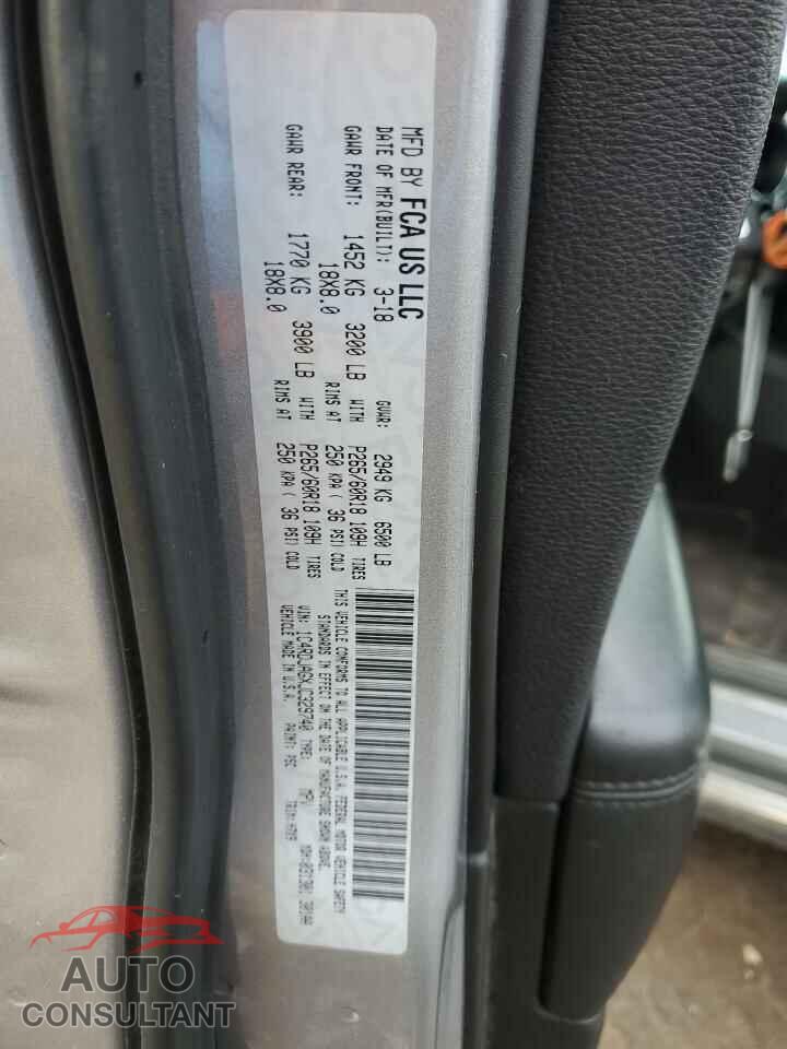 DODGE DURANGO 2018 - 1C4RDJAGXJC329740