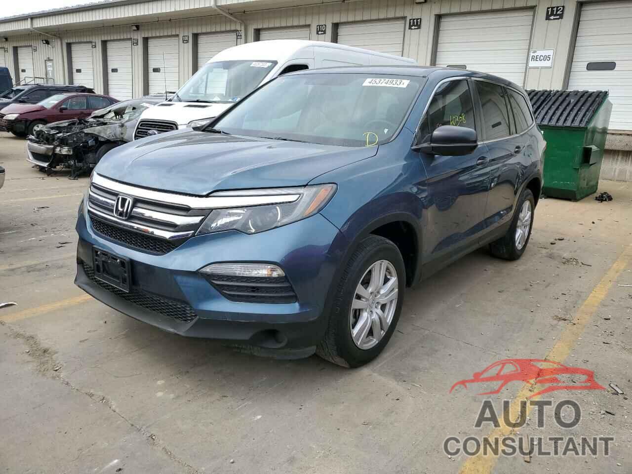 HONDA PILOT 2017 - 5FNYF5H12HB040279