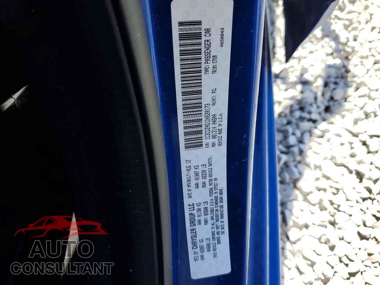 DODGE AVENGER 2013 - 1C3CDZAG1DN520173