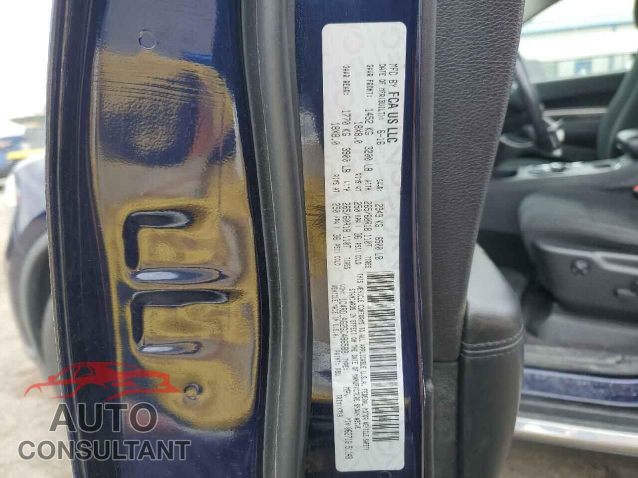 DODGE DURANGO 2016 - 1C4RDJAG2GC486588