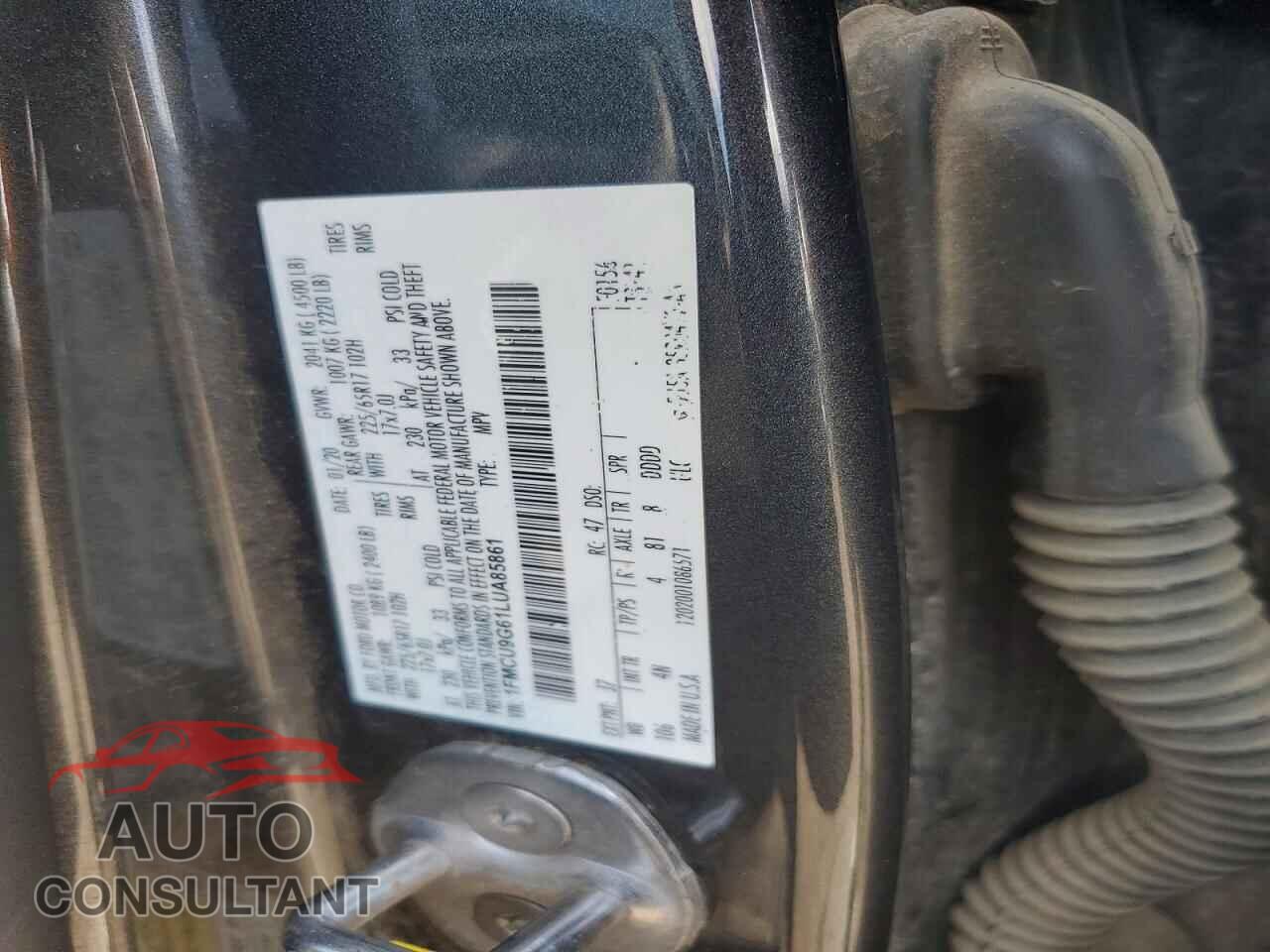 FORD ESCAPE 2020 - 1FMCU9G61LUA85861