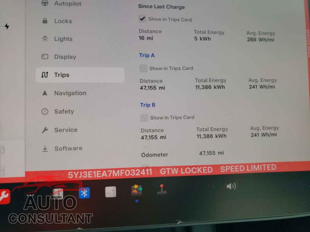 TESLA MODEL 3 2021 - 5YJ3E1EA7MF032411