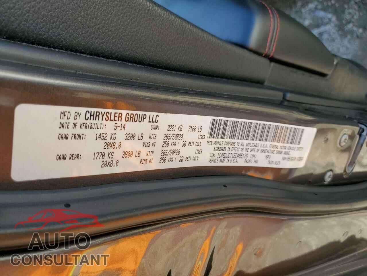 DODGE DURANGO 2014 - 1C4SDJCT1EC495176