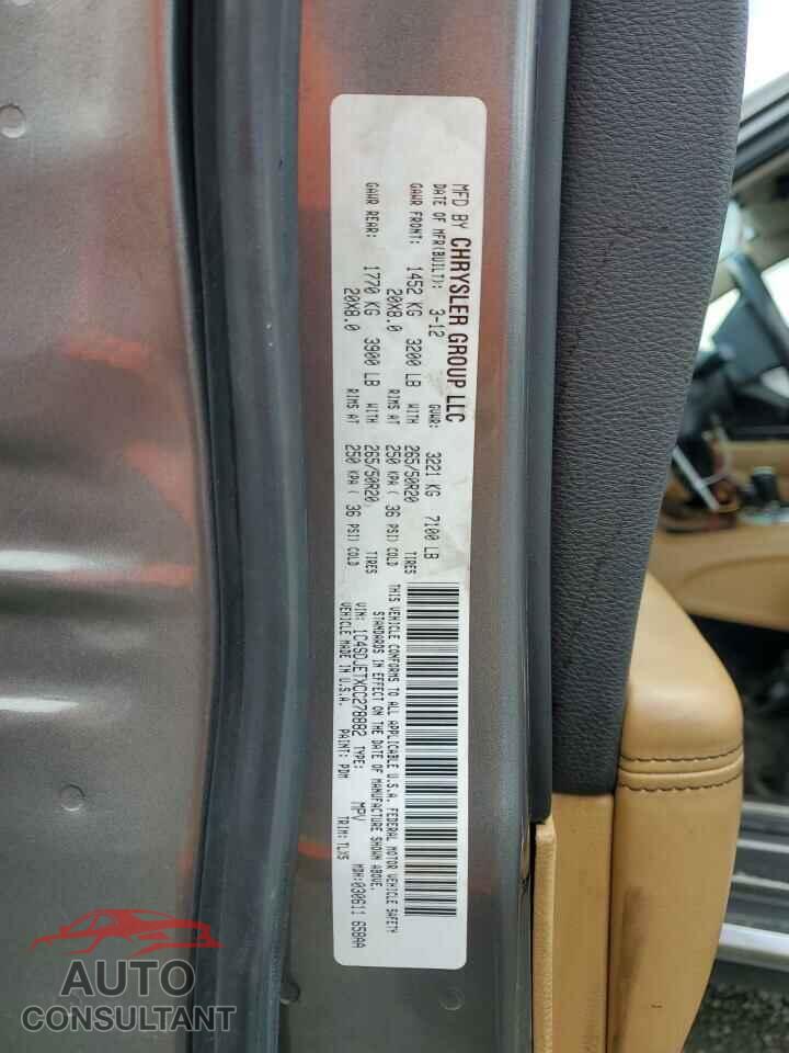 DODGE DURANGO 2012 - 1C4SDJETXCC278882