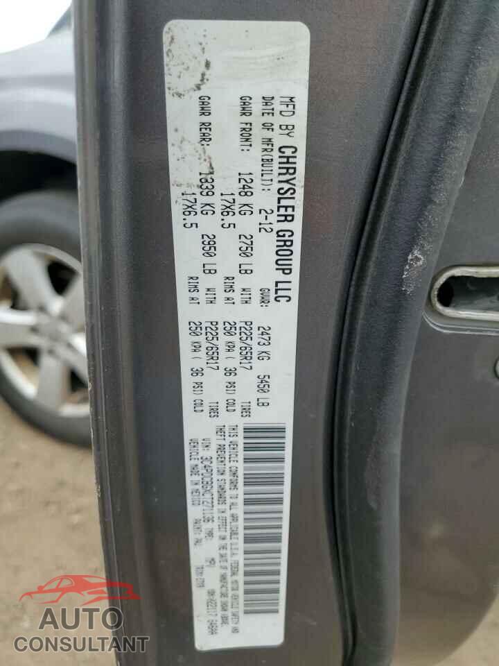 DODGE JOURNEY 2012 - 3C4PDCBGXCT271136
