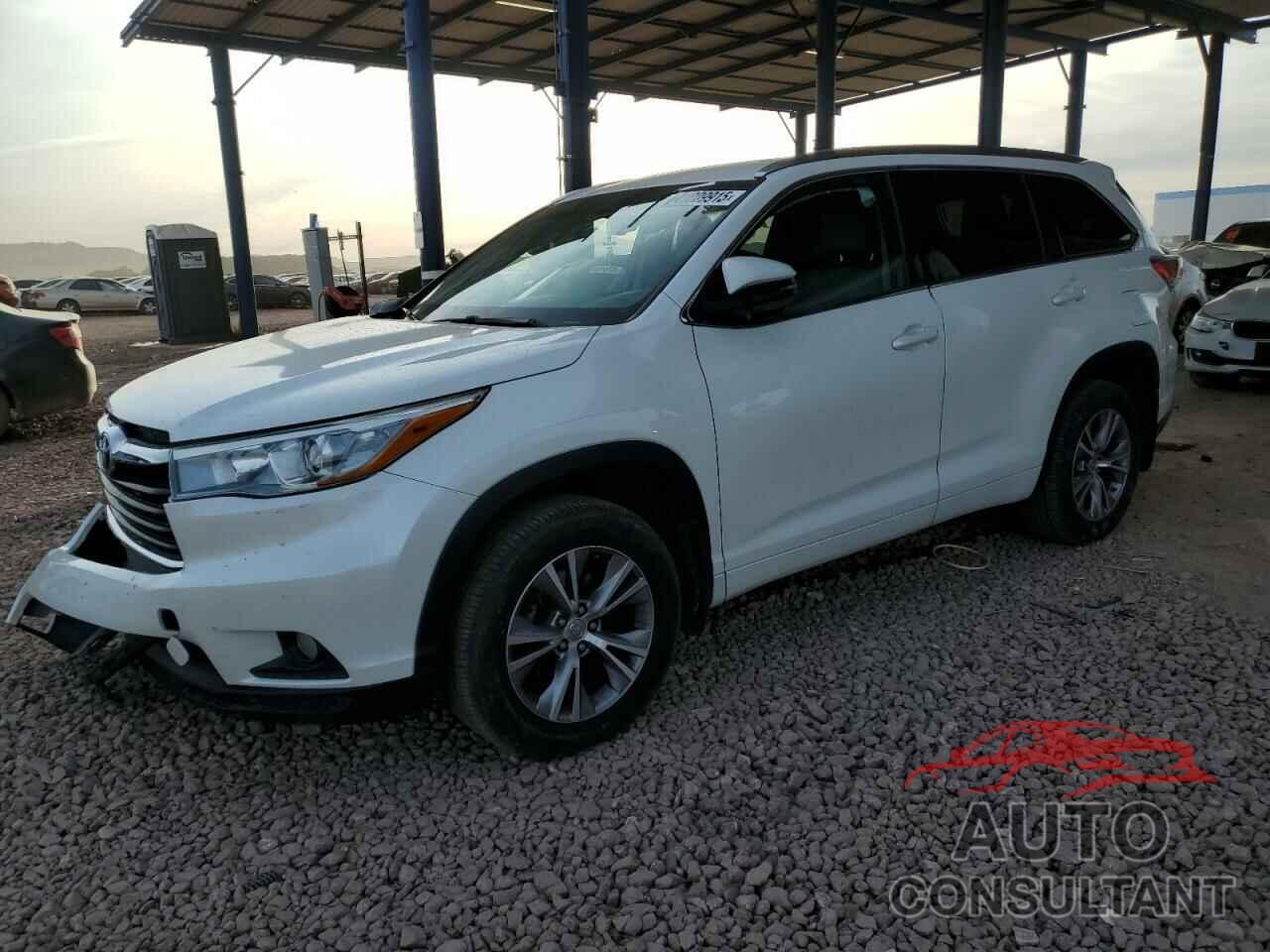 TOYOTA HIGHLANDER 2015 - 5TDJKRFH3FS132336