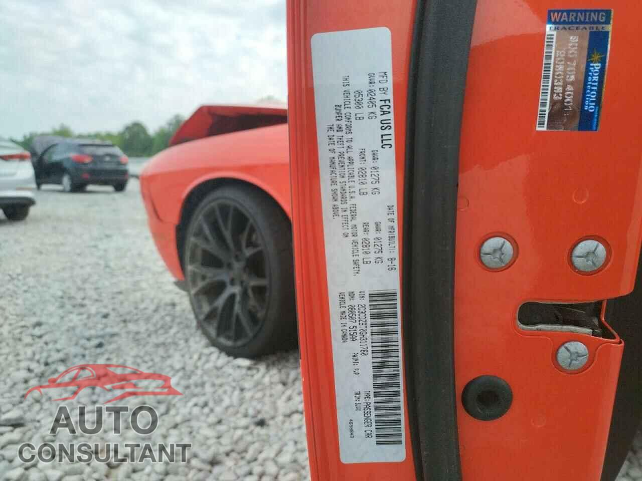 DODGE CHALLENGER 2016 - 2C3CDZBT0GH311760