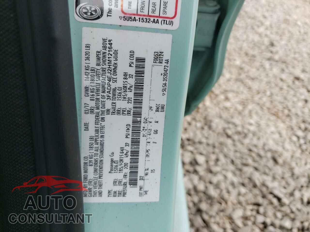 FORD FIESTA 2017 - 3FADP4EJ2HM121648