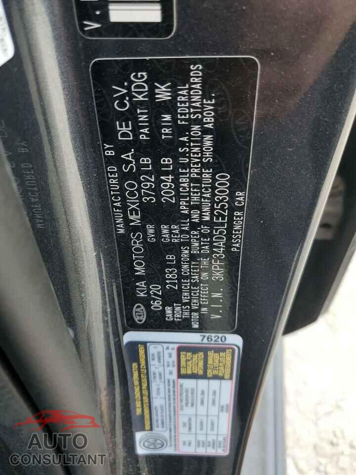 KIA FORTE 2020 - 3KPF34AD5LE253000