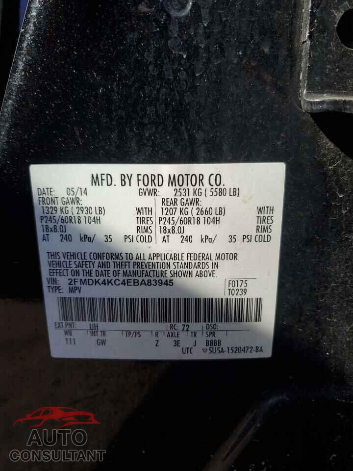 FORD EDGE 2014 - 2FMDK4KC4EBA83945