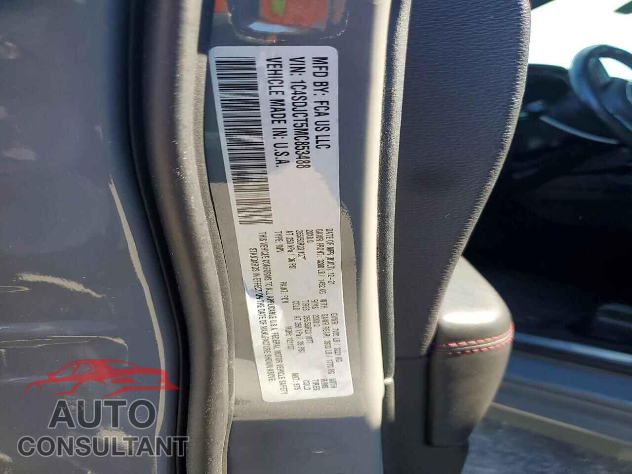 DODGE DURANGO 2021 - 1C4SDJCT5MC853488