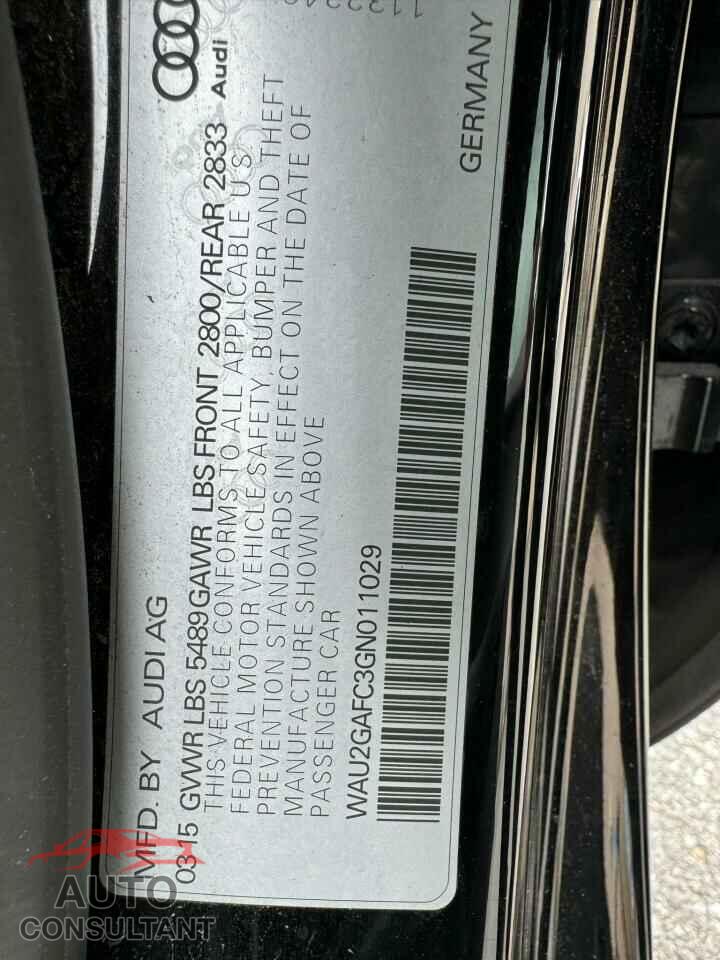 AUDI A7 2016 - WAU2GAFC3GN011029