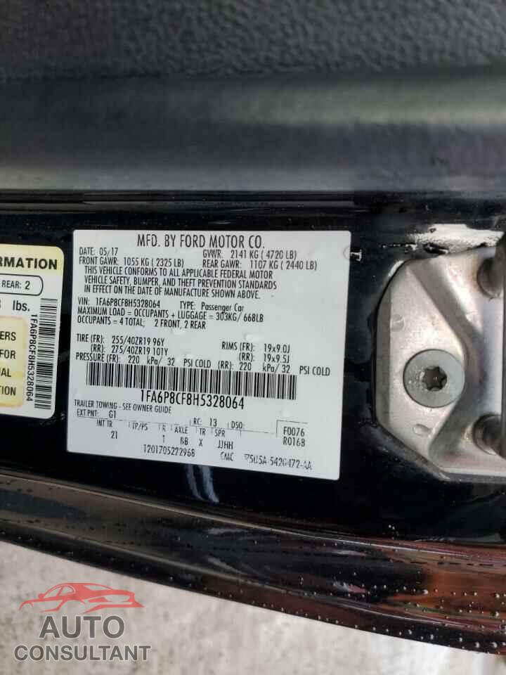 FORD MUSTANG 2017 - 1FA6P8CF8H5328064