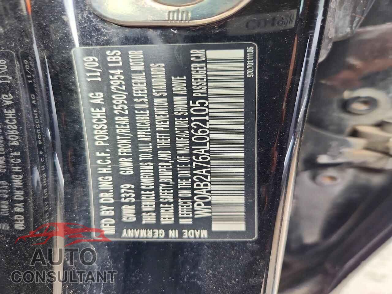 PORSCHE PANAMERA 2010 - WP0AB2A76AL062105
