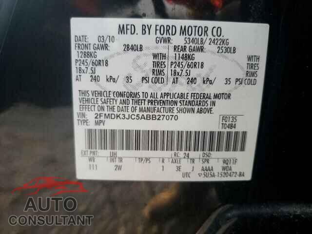 FORD EDGE 2010 - 2FMDK3JC5ABB27070