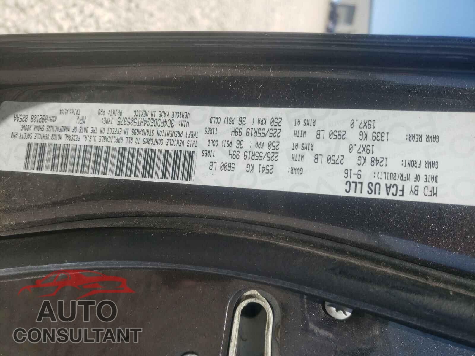 DODGE JOURNEY 2017 - 3C4PDDEG4HT505375