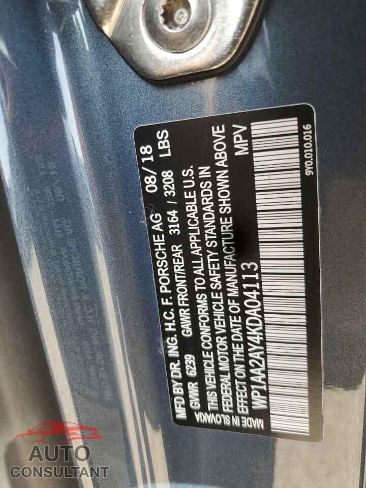 PORSCHE CAYENNE 2019 - WP1AA2AY4KDA04113