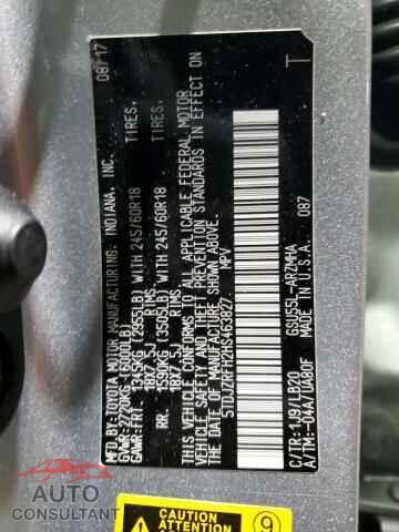 TOYOTA HIGHLANDER 2017 - 5TDJZRFH2HS463827