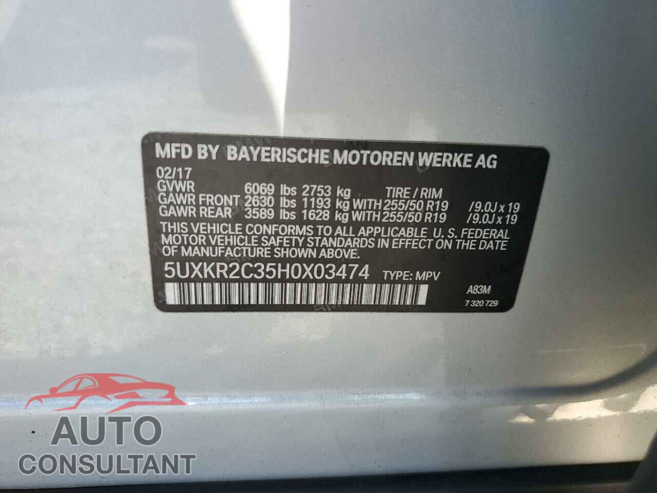BMW X5 2017 - 5UXKR2C35H0X03474