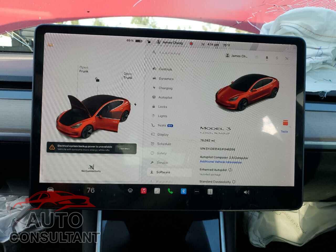 TESLA MODEL 3 2018 - 5YJ3E1EA5JF046206