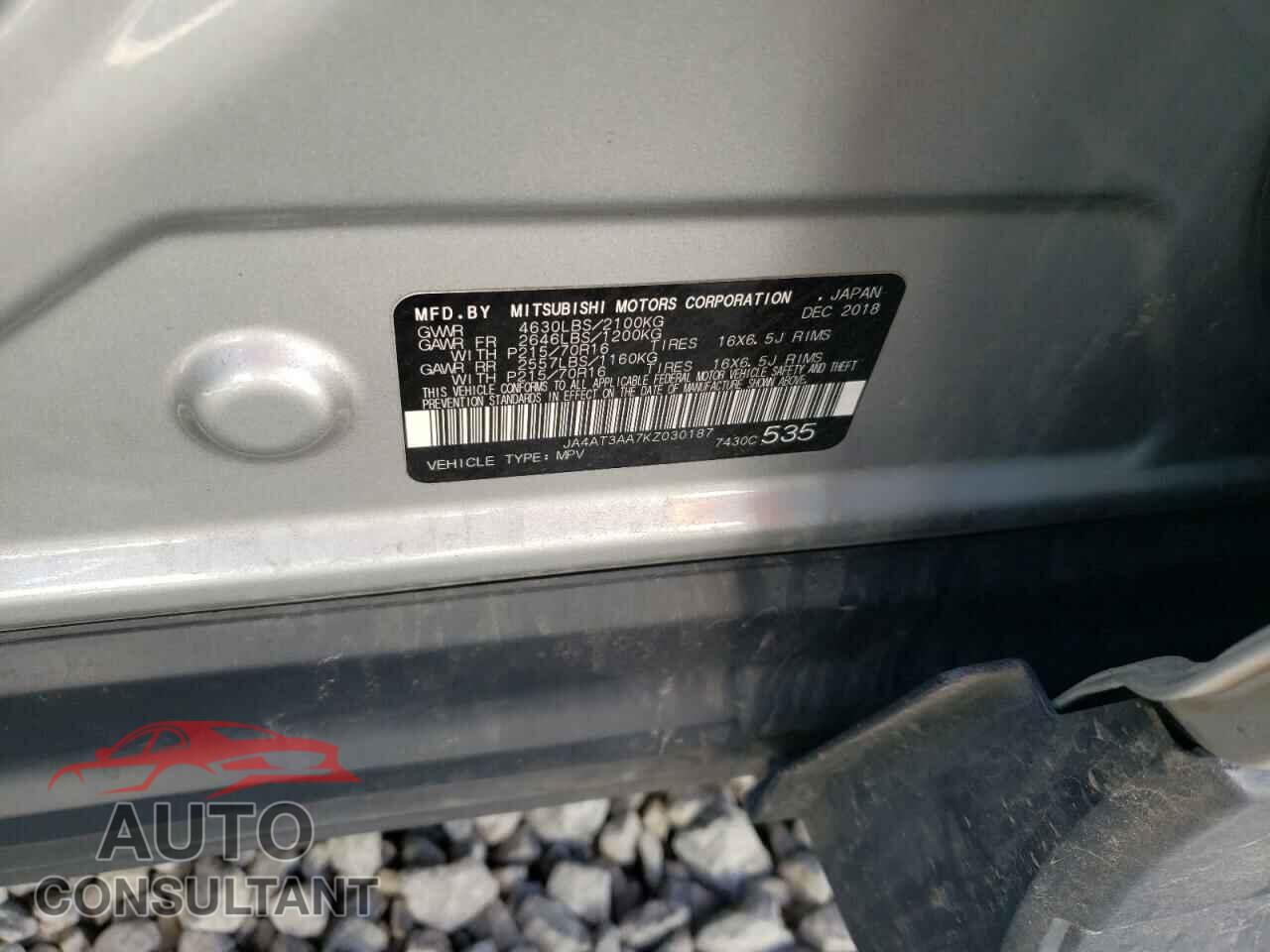 MITSUBISHI ECLIPSE 2019 - JA4AT3AA7KZ030187