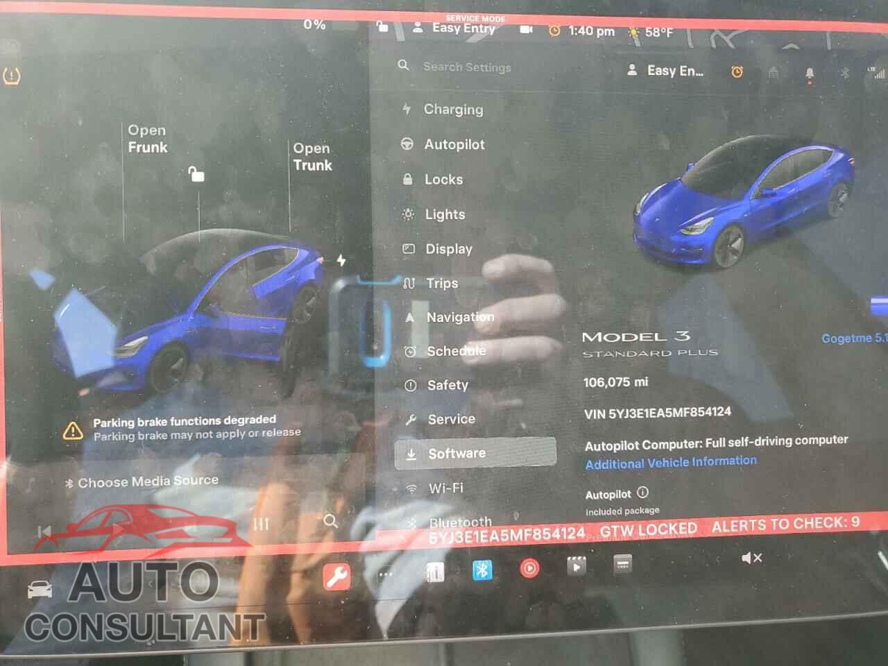 TESLA MODEL 3 2021 - 5YJ3E1EA5MF854124