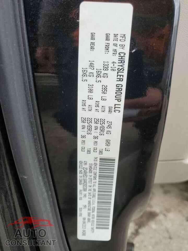 DODGE CARAVAN 2010 - 2D4RN5D16AR265380