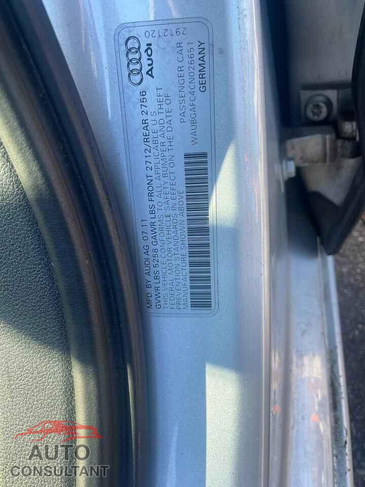 AUDI A6 2012 - WAUBGAFC4CN026651