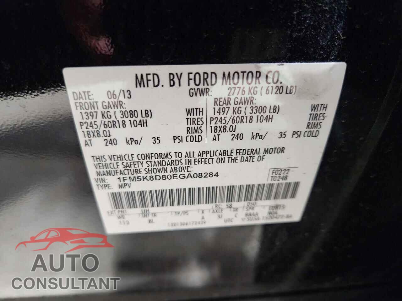 FORD EXPLORER 2014 - 1FM5K8D80EGA08284