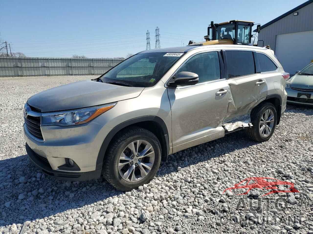 TOYOTA HIGHLANDER 2015 - 5TDJKRFH9FS199264