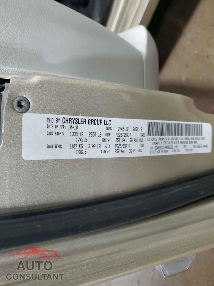 DODGE CARAVAN 2010 - 2D4RN6DX7AR463122
